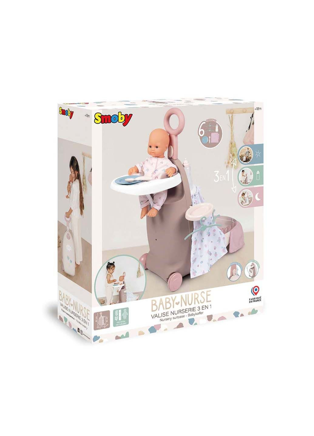 Игровой набор Раскладной чемодан 3-в-1 для пупса Baby Nurse Smoby (278263310)