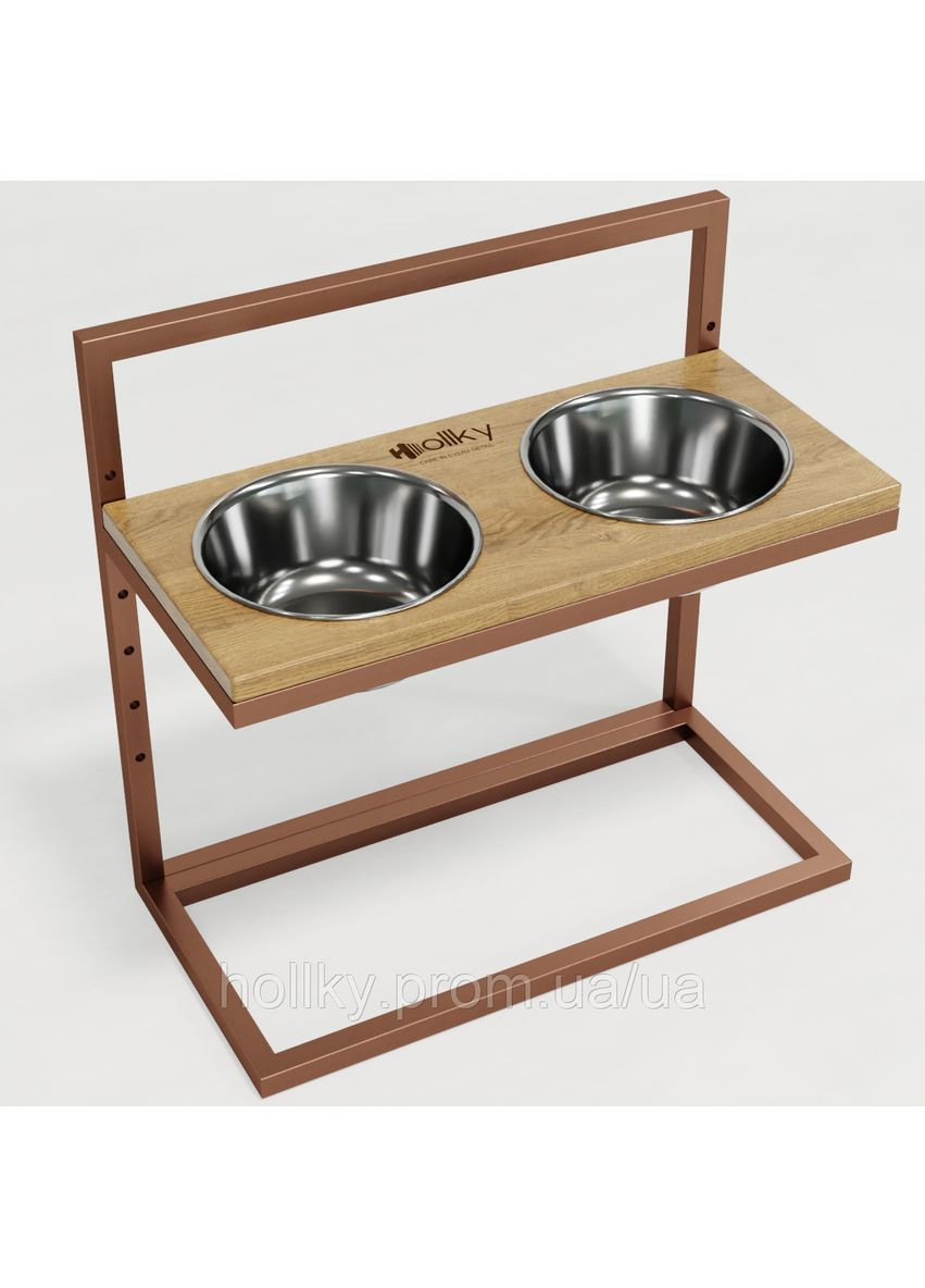Миски на регулируемой подставке для больших собак Flex L (2×1.8 л) FL-502850-GLNT Hollky (365652719)