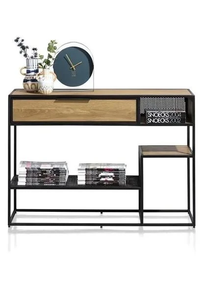 Консольний столик LOFT з полицями, широкий для роботи та кабінету (FS061) No Brand (396504541)