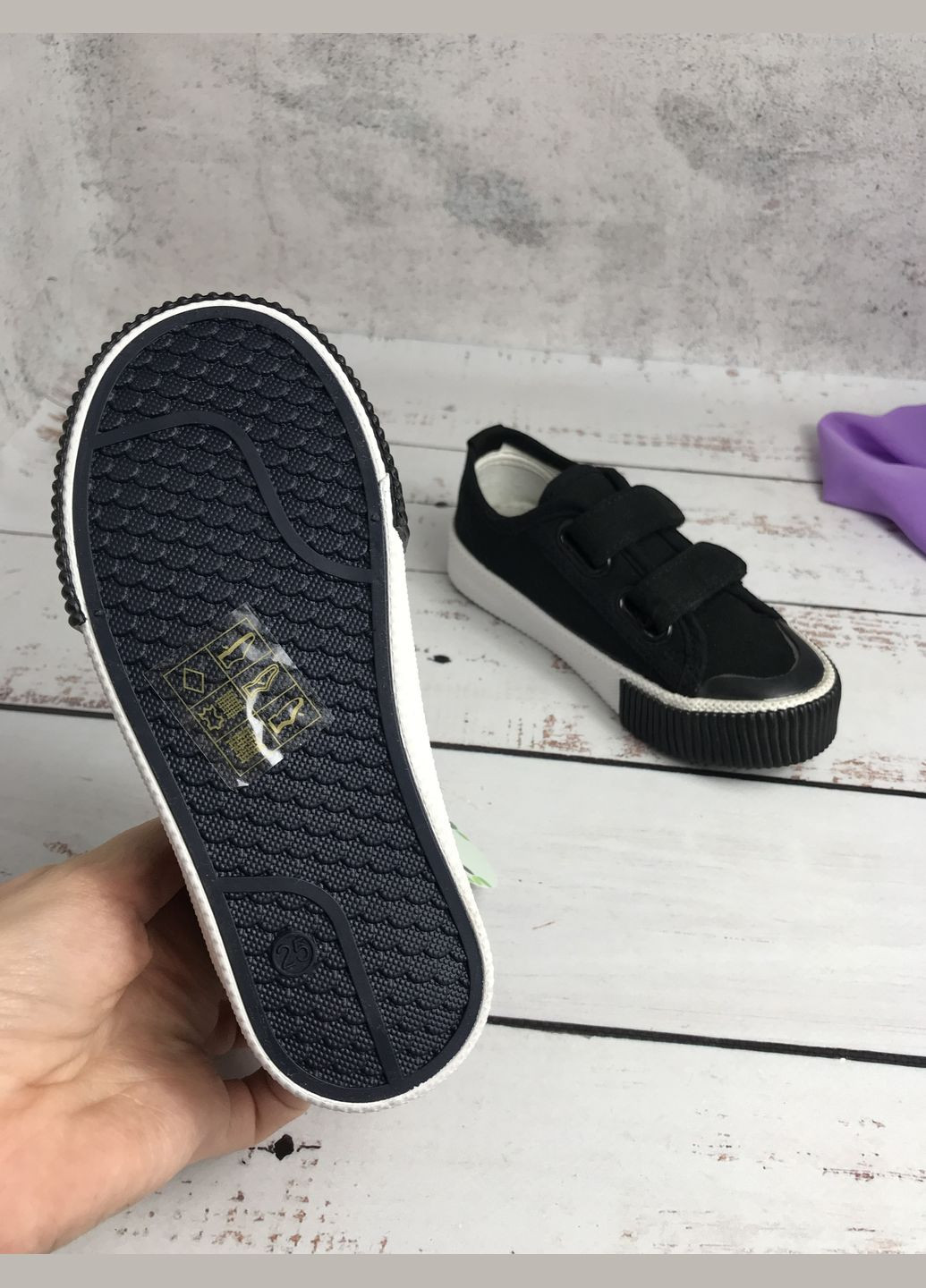 Черные кеды детские для мальчика том.м черный (188) Том.М