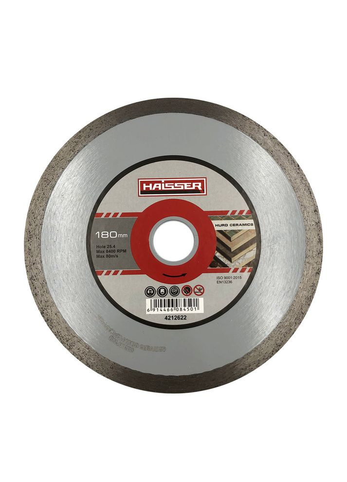 Диск алмазний HURD CERAMICS 180x1,8x10.0x25,4 4212622 (108450) Haisser (319210138)