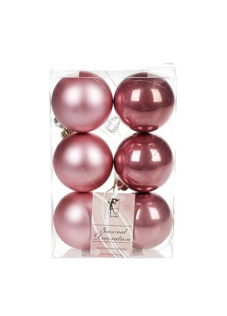 Набор пластиковых новогодних шаров 6 шт. D-6 см (11643) BonaDi (311202209)