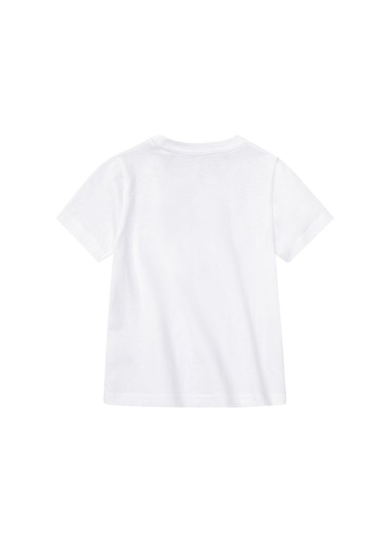 Белая демисезонная футболка хлопковая з принтом для мальчика lidl 406478 Lupilu