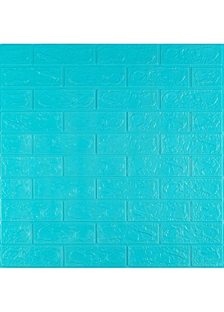 3D панель самоклеюча 700х770х3мм цегла Бірюза (002-3) SW-00000573 Sticker Wall (353967802)