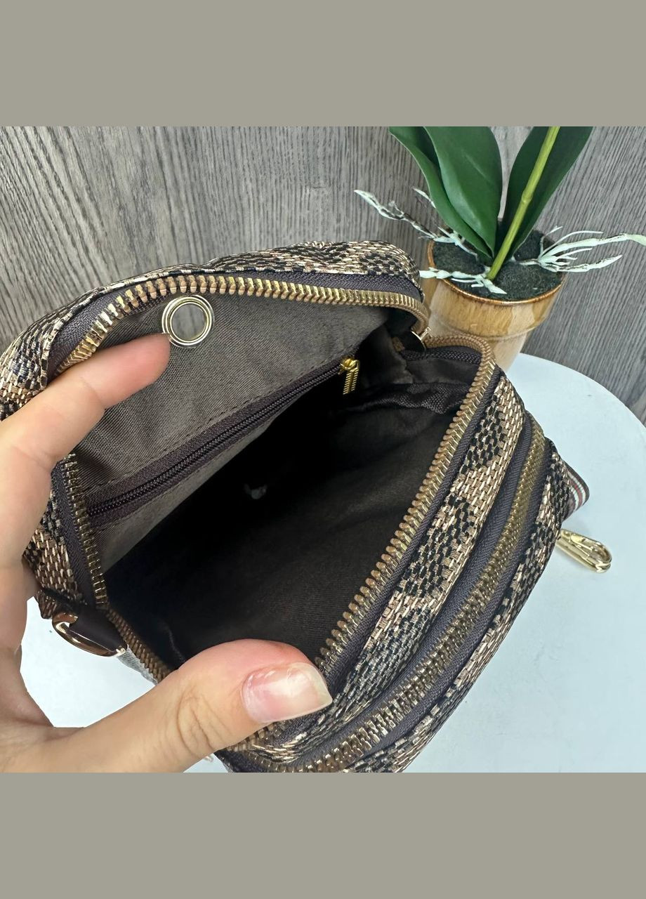 Детская мини сумочка на плечо с мишкой сумка для девочек с медведем коричневая леопардовая Bear (331770986)