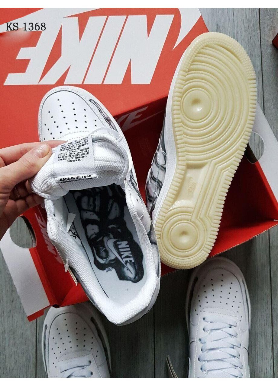 Білі Осінні кросівки чоловічі nike air force 1 low skeleton white найк аір форс 1 преміум No Brand