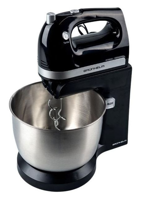 Стационарный ручной миксер GRM662B 500 Вт 3.5 л 5 скоростей с металлической чашей Grunhelm (297331872)