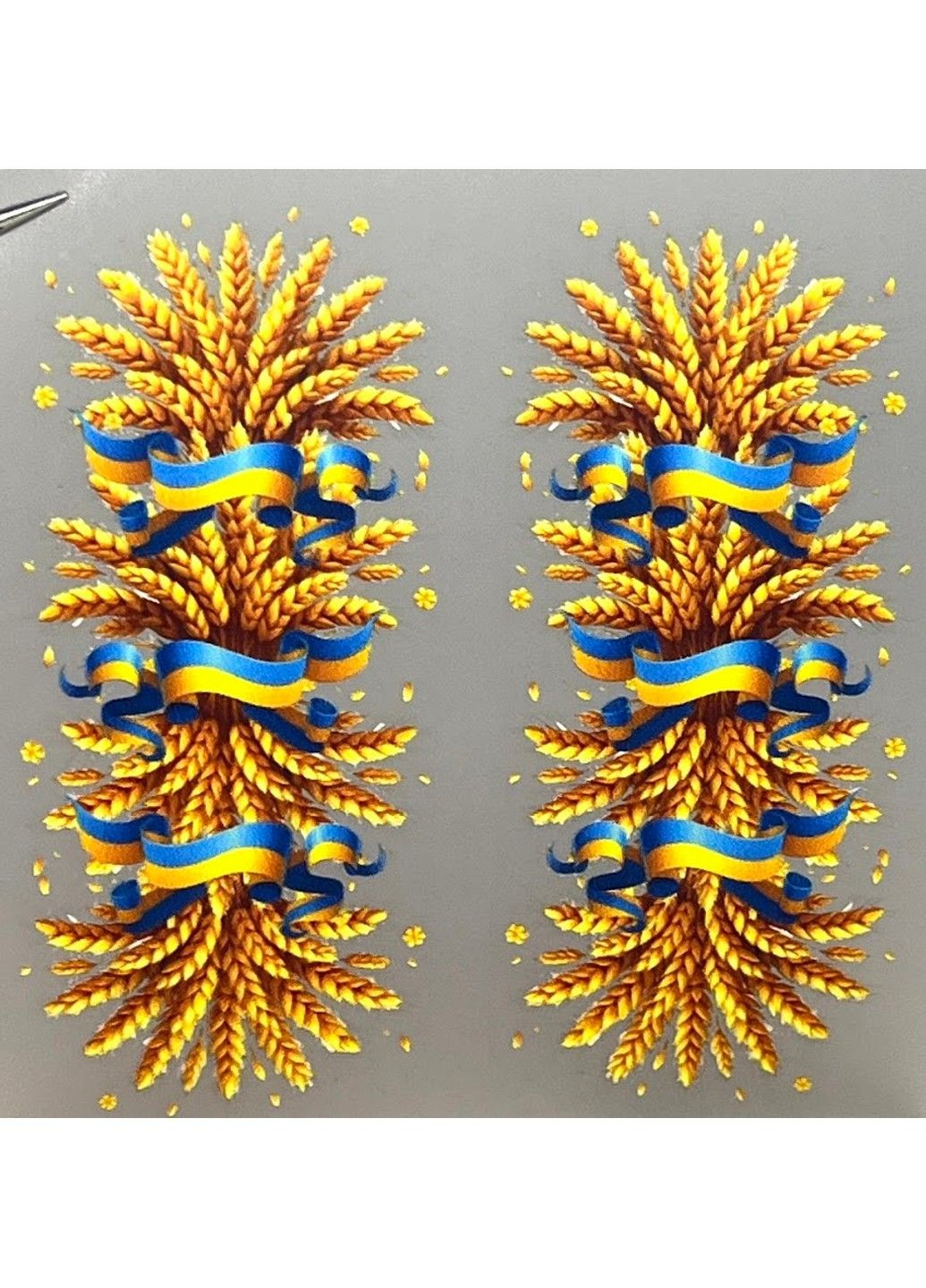 ТермоНаклейка - "Букет Колоски пшеницы" (арт 018834), размер одной наклейки- 3,8*8,5 см, 1 пара No Brand (351505513)