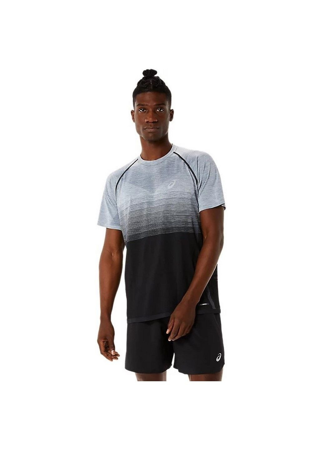 Чорна чоловіча спортивна футболка seamless short sleeve top 2011c398-002 Asics