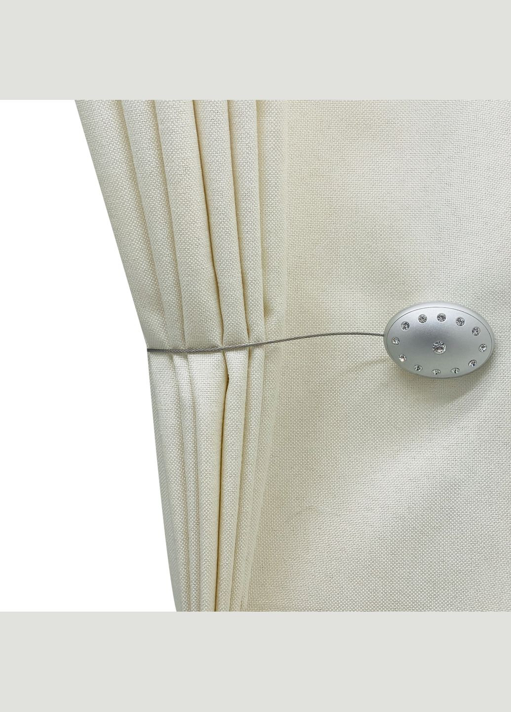 Магніт для штор овал зі стразами 5.5х4 см зелений пара 2 шт MIS LT №12а (323148000)