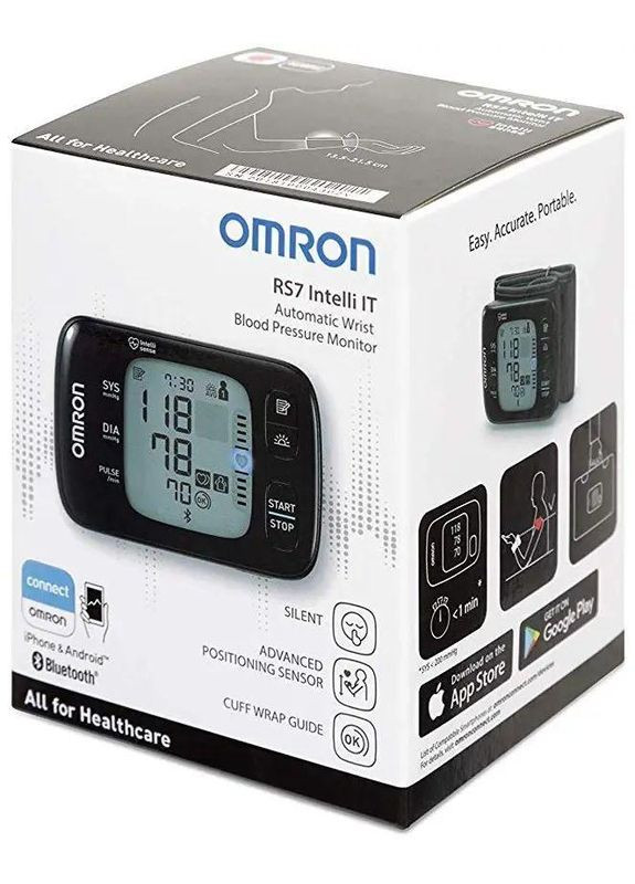 Тонометр RS7 Intelli IT (HEM-6232T-E) на зап'ясті гарантія 5 років Omron (296785473)