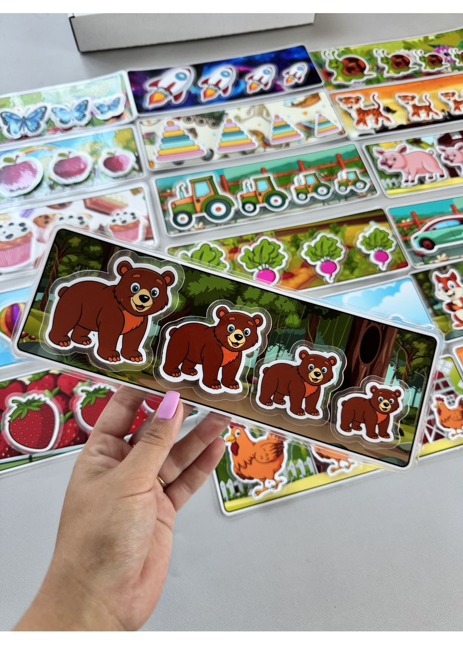 Бокс з картками на липучках “Від великого до маленького” No Brand (370952789)