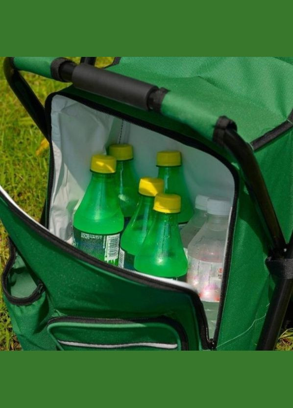 Сумка-холодильник маленька 26х25х18 см на 12 л термосумка на 2 відділення із ручкою через плече Чорна No Brand (331146087)