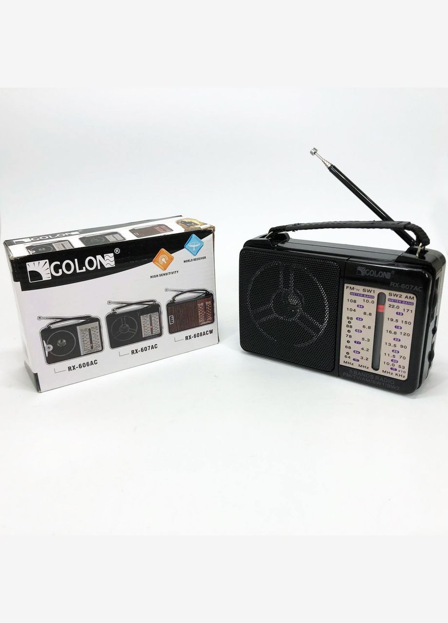 Портативний Радіоприймач всесвітній RX-607 AC, Переносний приймач fm am, FM-приймачі Golon (372908455)