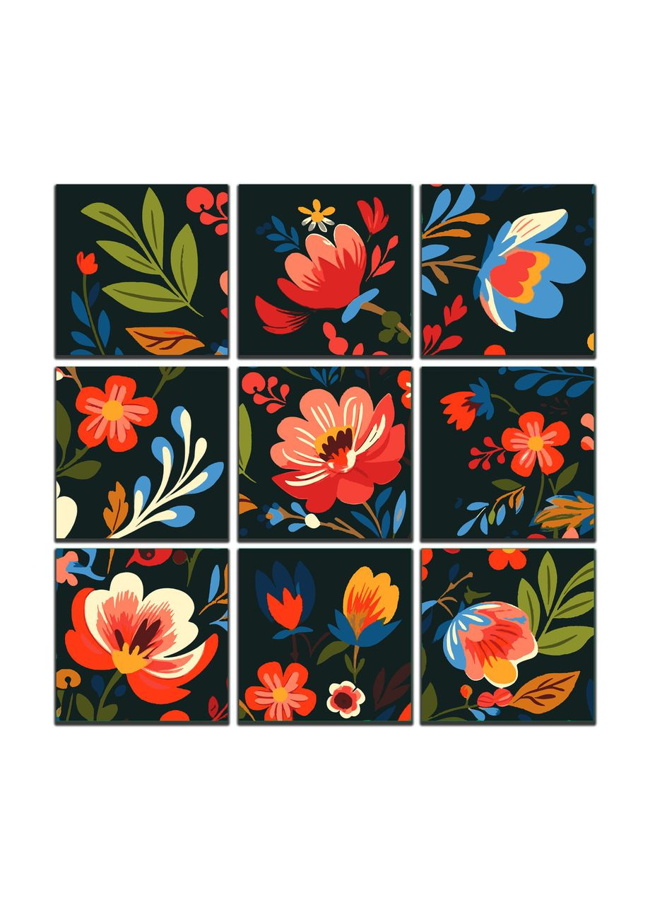 Картина за номерами Петриківський квіт 25x25 см (RB-0990) Riviera Blanca (323653988)