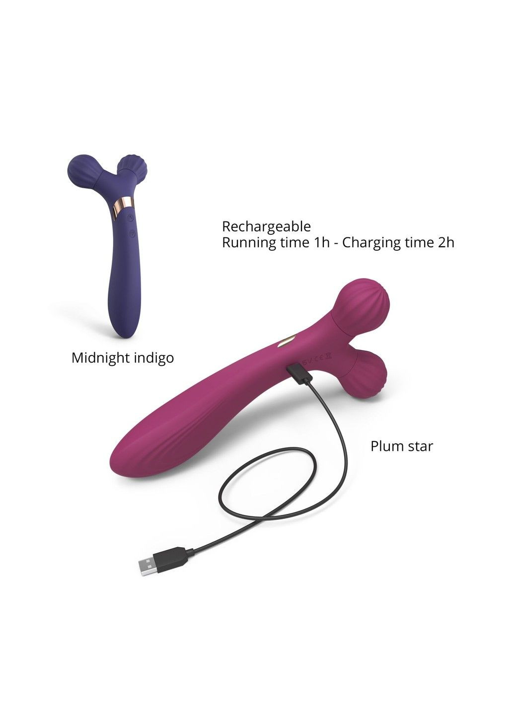 Вібратор масажер для пар 2 в 1 FIREBALL PLUM STAR для вагінальної кліторальної стимуляції Love To Love (298349191)