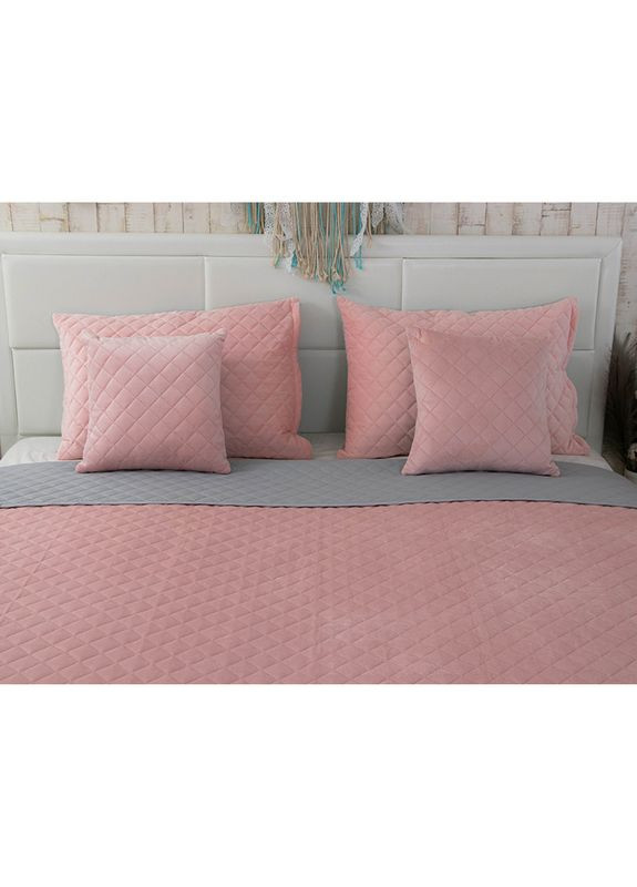 Покрывало VeLour 180х220 Pink and Grey ромб Руно (329409581)
