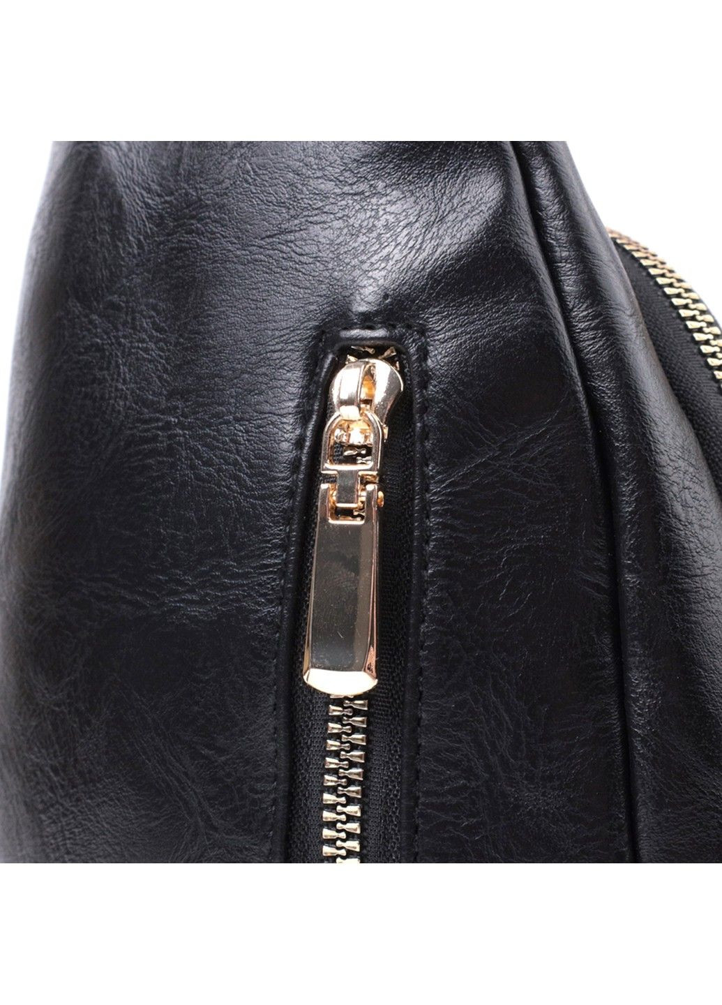 Сумка невеликого розміру з однією лямкою через плече з гладкої екошкіри 22770 Чорний Vintage (303877168)