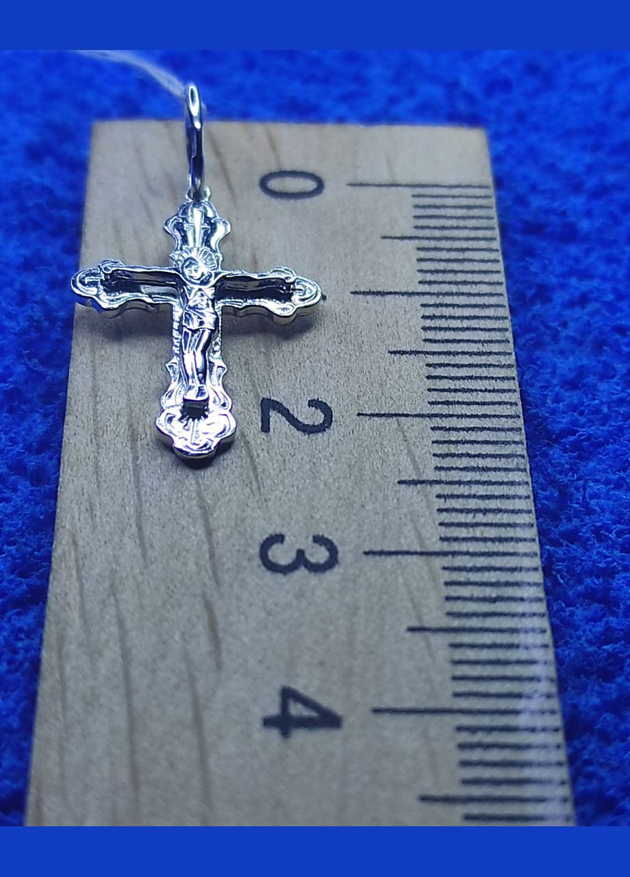 Серебряный крестик 925 проба Shiny 163 No Brand (331145272)