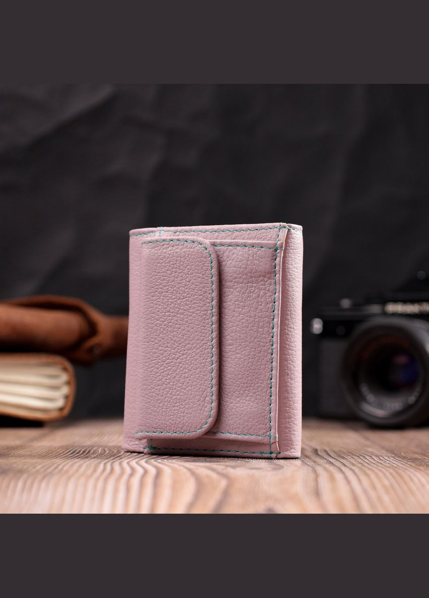 Женский кошелек с монетницей на магните из натуральной кожи бежевый (sku_19503) No Brand (328218711)