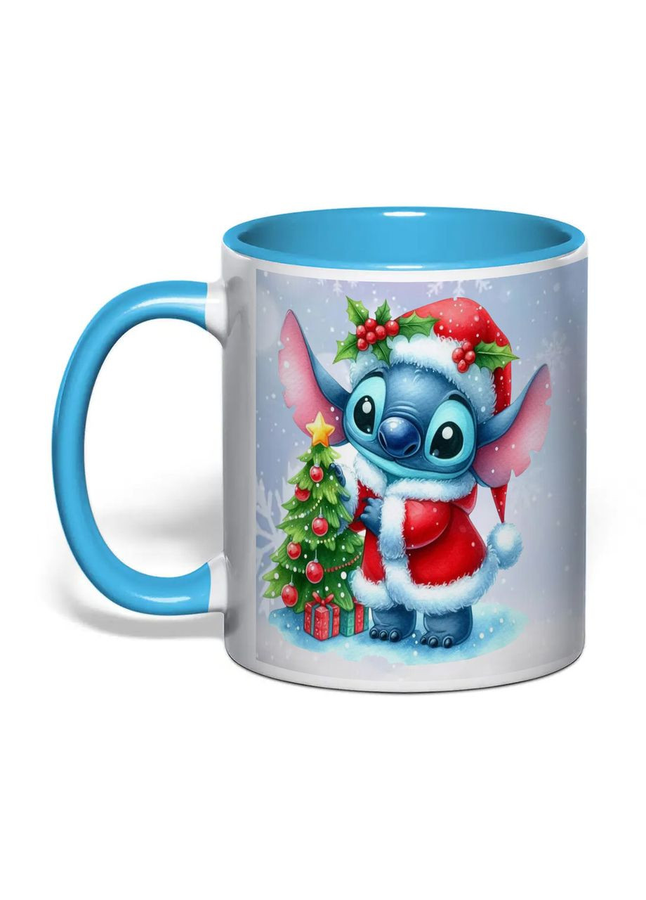 Чашка з друком "Стіч" 330 мл (колір блакитний) (35266) No Brand (371917751)