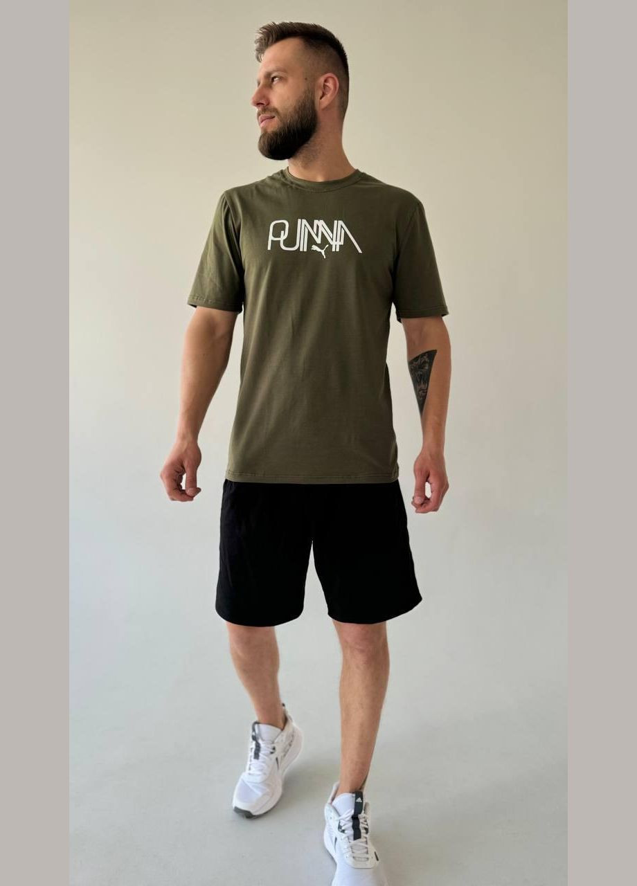 Хаки (оливковая) футболка мужская No Brand