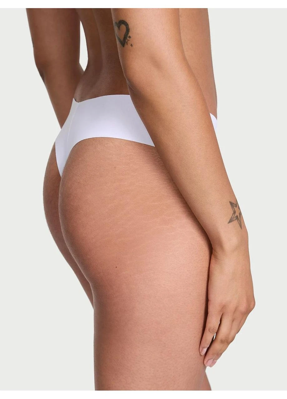 Трусики-стринги женские бесшовные No-Show Thong Panty белые L Victoria's Secret (401238568)