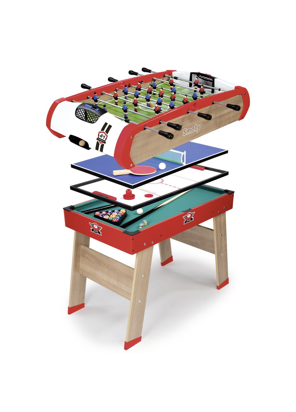 Дерев'яний багатофункціональний стіл Павер Плей 4 в 1, 120х90х87 см () Smoby 7600640002 (361400236)