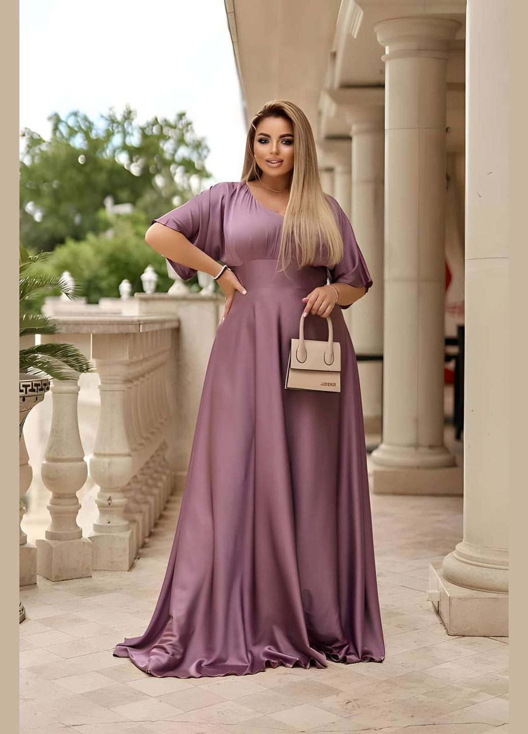 Рожева кежуал, святковий, коктейльна, вечірня 42-70р електрик сукня в підлогу довге плаття батал вечірня святкова ошатна Україна однотонна