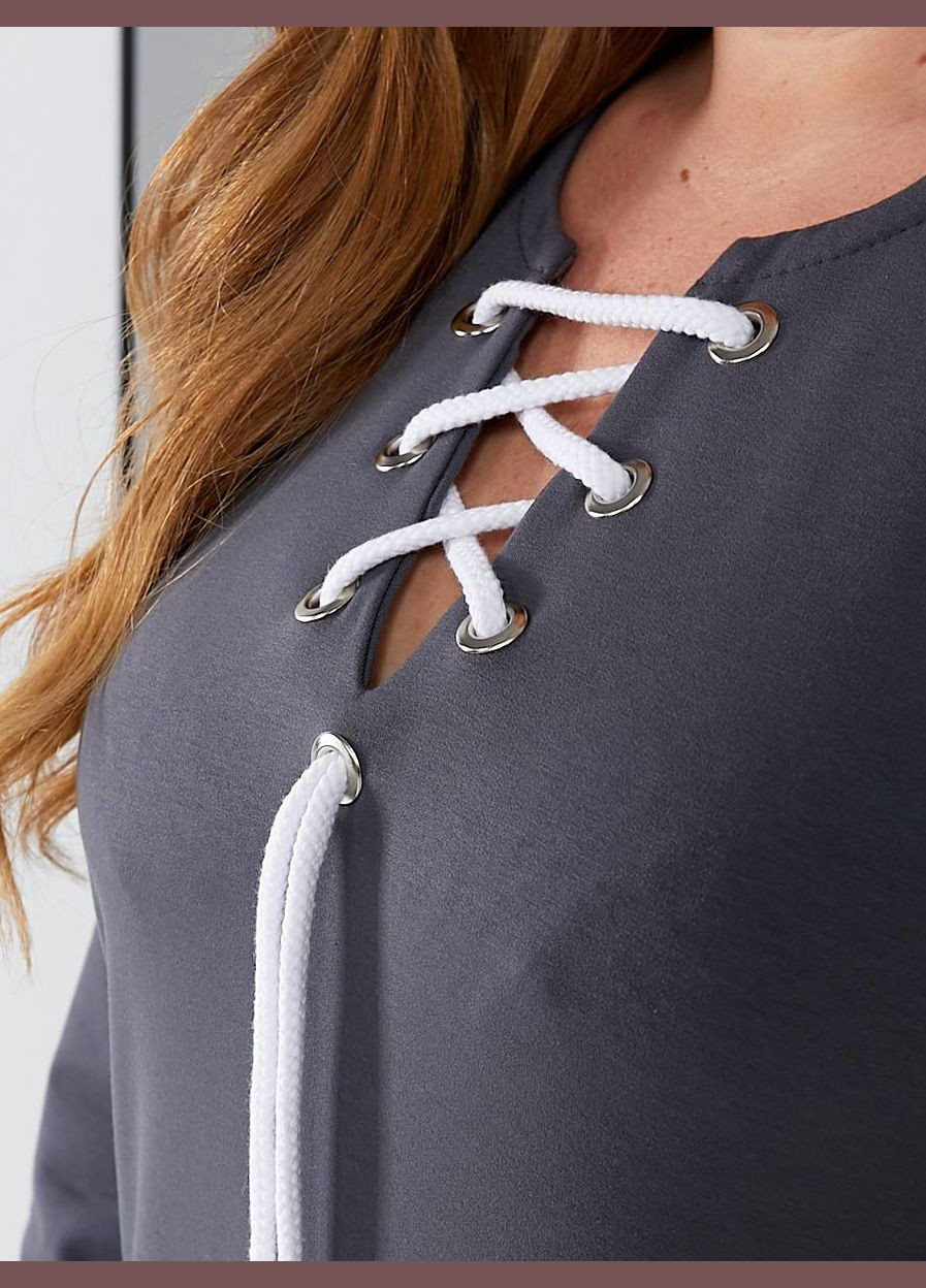 Графітова повсякденний, кежуал жіноча сукня у спортивному стилі Style Point з написами