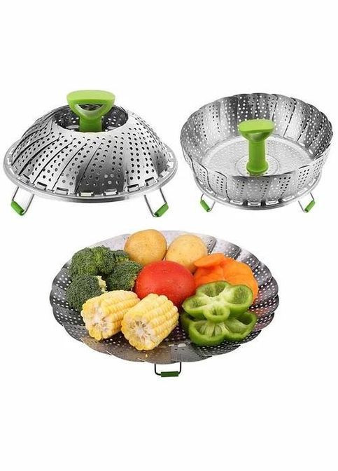 Пароварка Lamarche Ø27.5см из нержавеющей стали, складная Kamille (339777159)