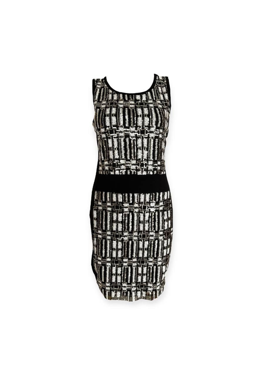 Чорна повсякденний сукня чорно-срібний Silvian Heach