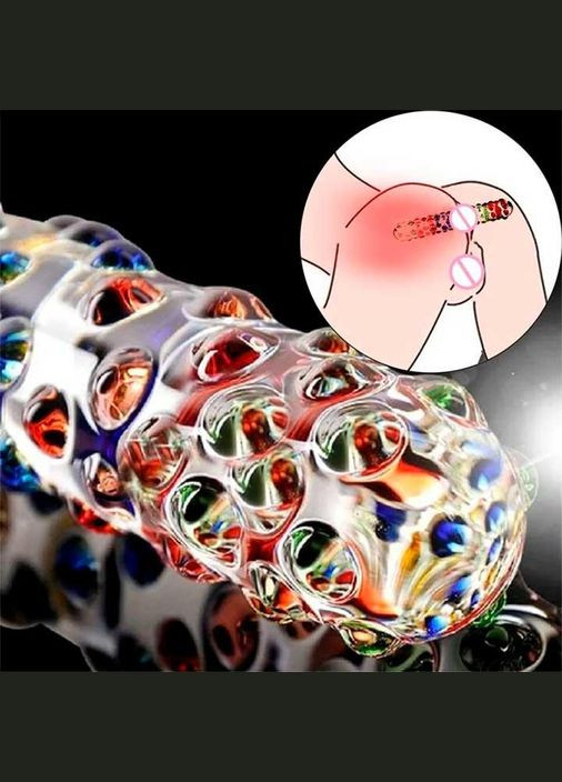 Стеклянный анально-влагалищный фаллоимитатор No Brand (322400438)