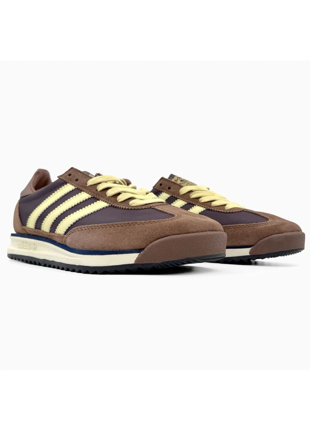 Коричневые летние кроссовки adidas sl 72 og brown/yellow адидас сл 72 No Brand