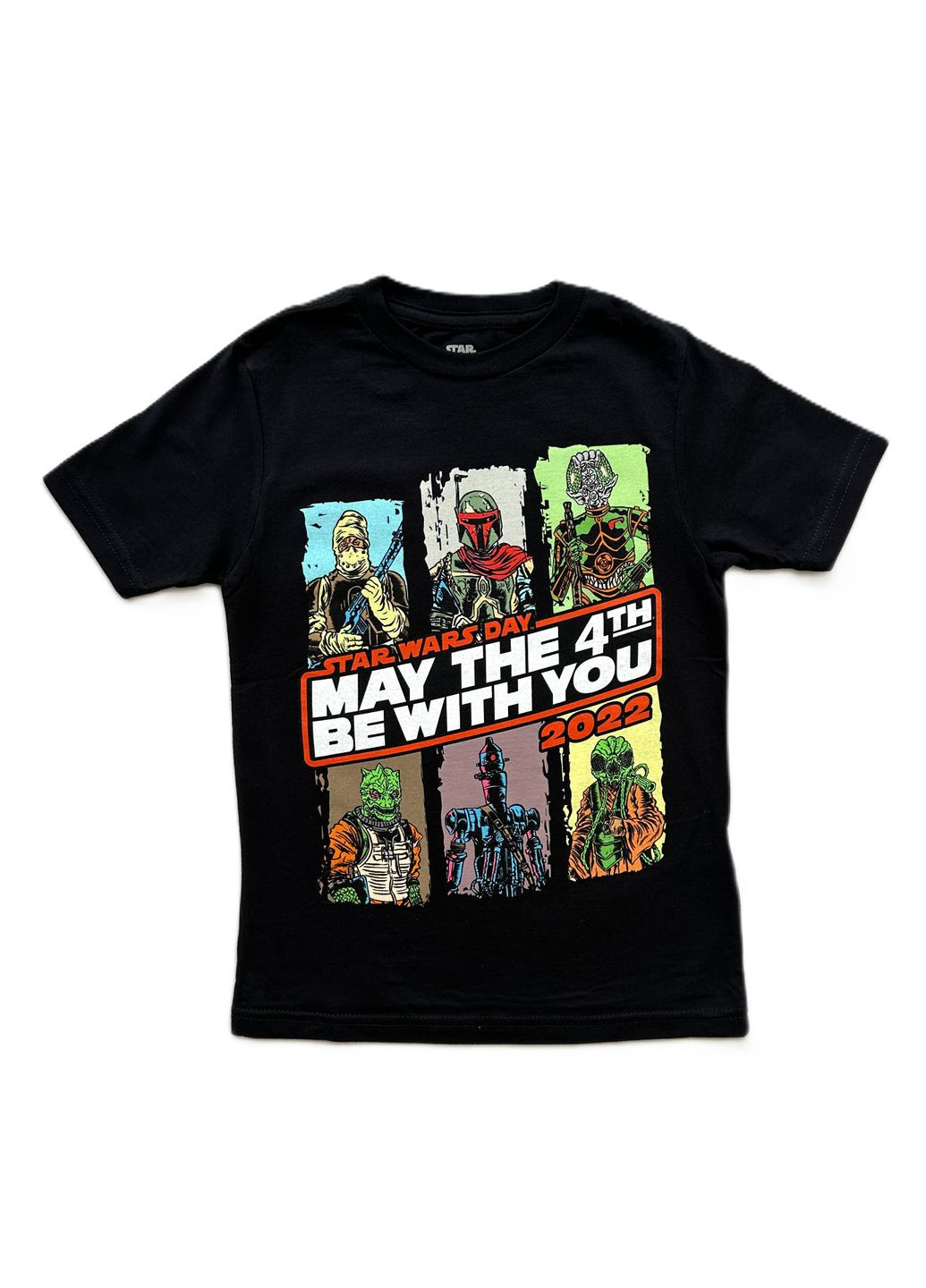 Чорна демісезонна футболка для хлопчика star wars чорна 4 104 см Disney