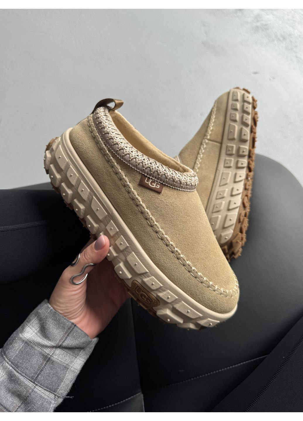 Кроссовки женские UGG Venture Daze Beige| Угі Венче Дейз бежевые демисезоны (372642814)