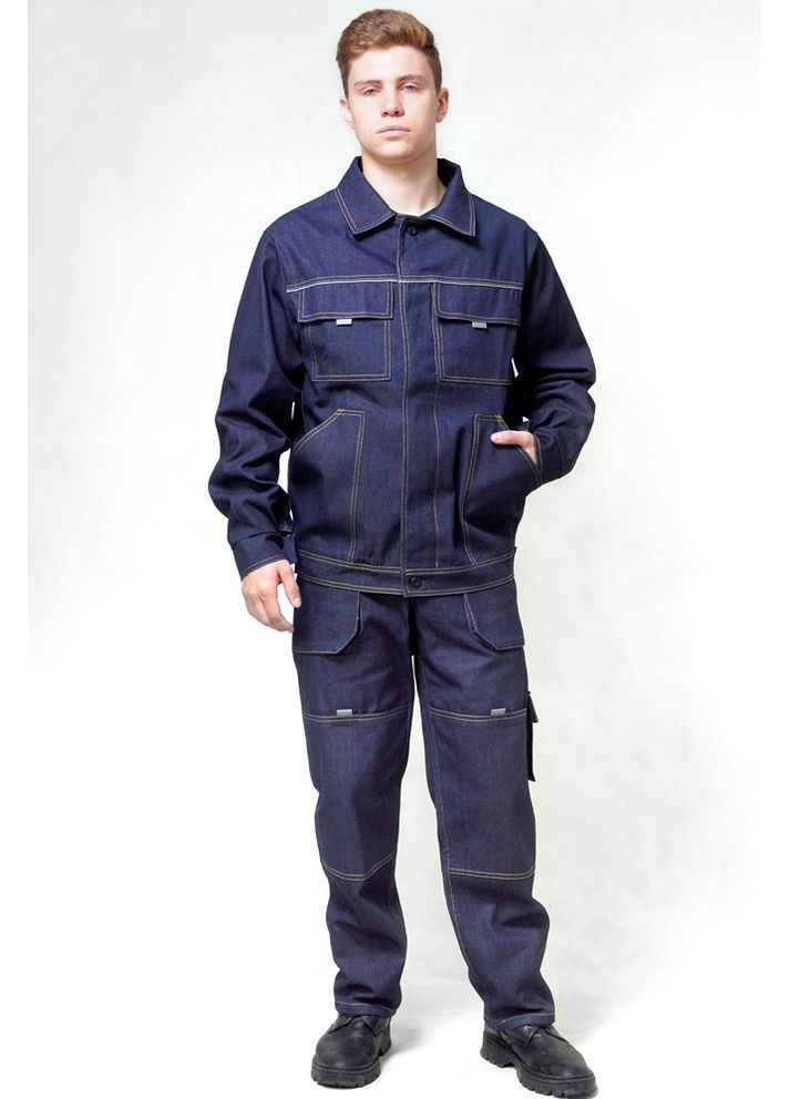 Синий костюм рабочий джинс (куртка+штаны) 182/188 см ProsPerous