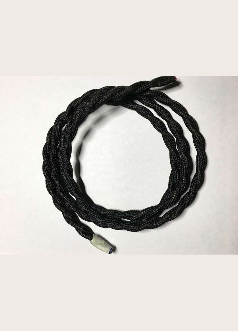 AMP кабель текстильний звитий 2x0.75 black Levistella (282843663)