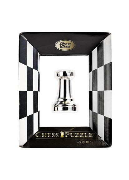 Головоломка Cast Chess Rook silver Шахова Тура 473682 Cast Puzzle (301789187)