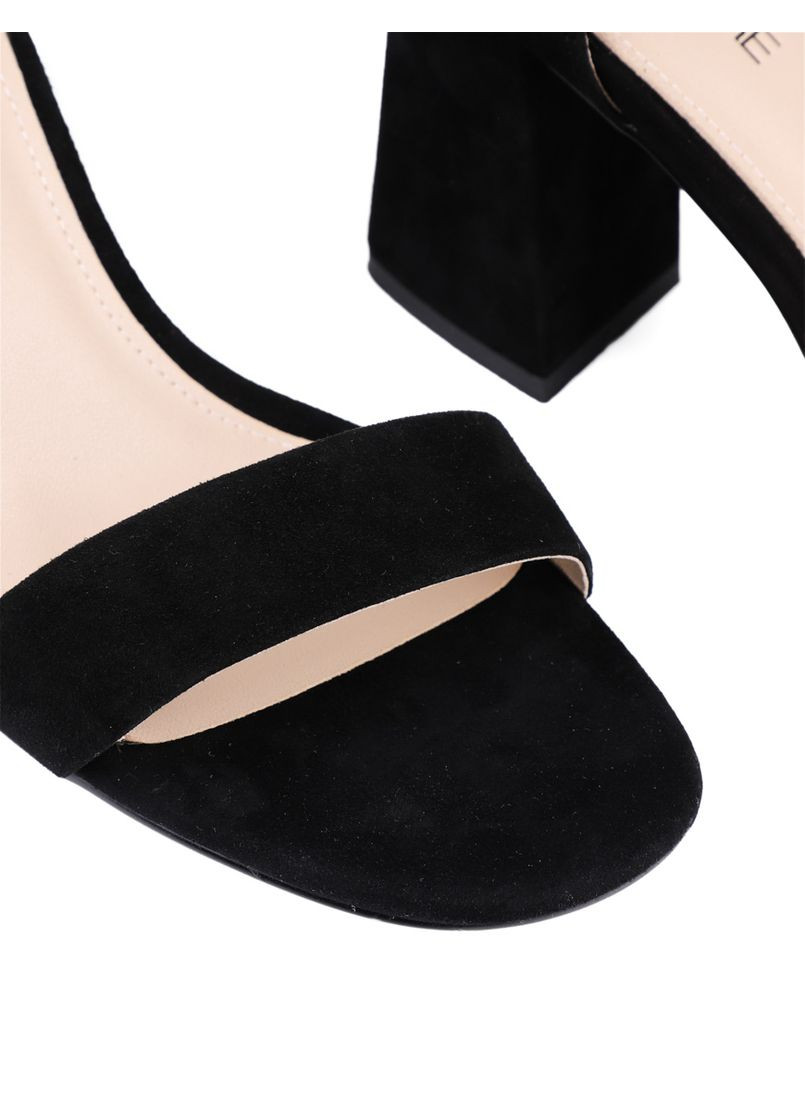 Черные женские босоножки jr660-6 бежевый велюр Attizzare