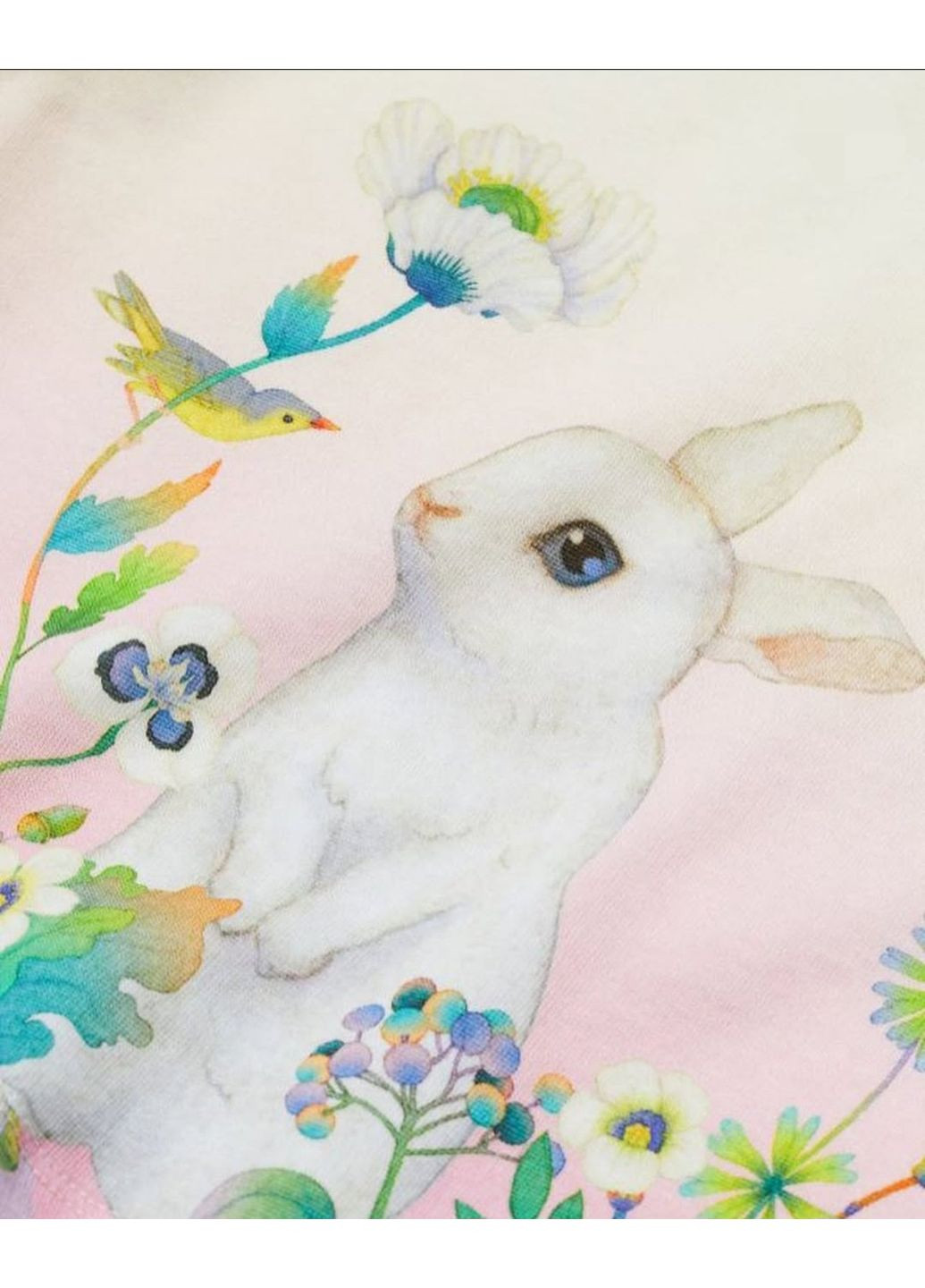 H&M свитшот рисунок белый повседневный хлопок