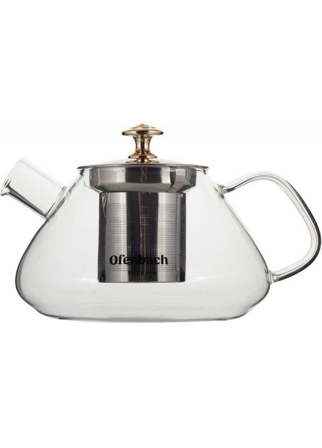 Чайник скляний заварювальний зі знімним ситечком 1000 мл Ofenbach (289369746)
