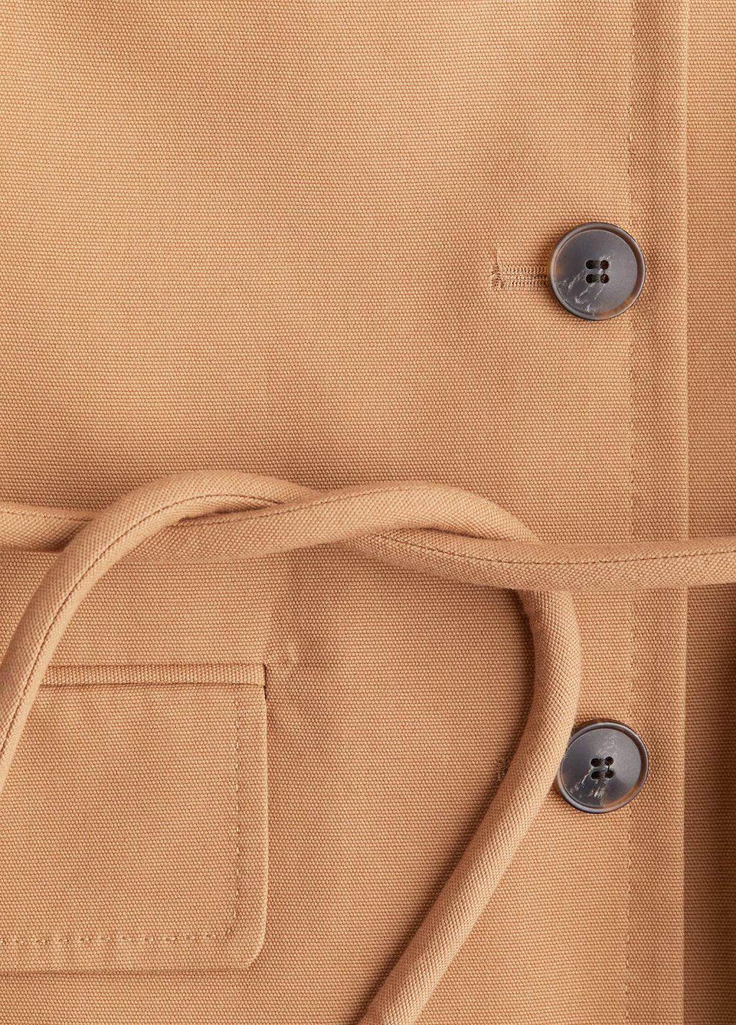 Темно-бежевый женский жакет H&M однотонный - всесезон