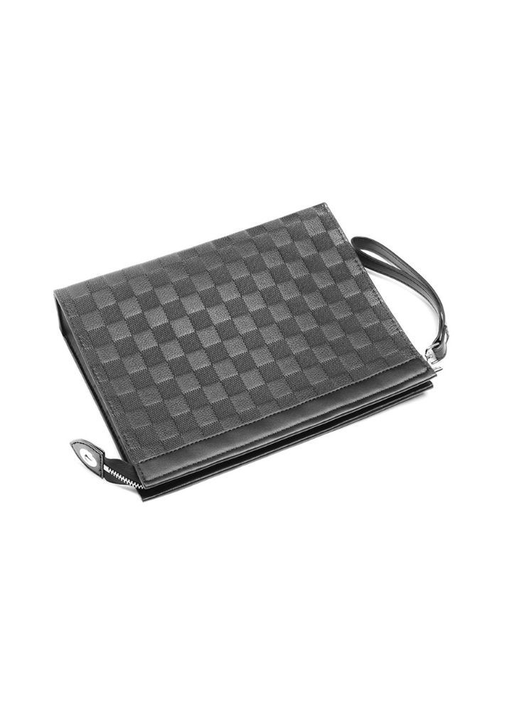 Великий чоловічий клатч гаманець барсетка з тисненням чорний клітина Eton (316660124)