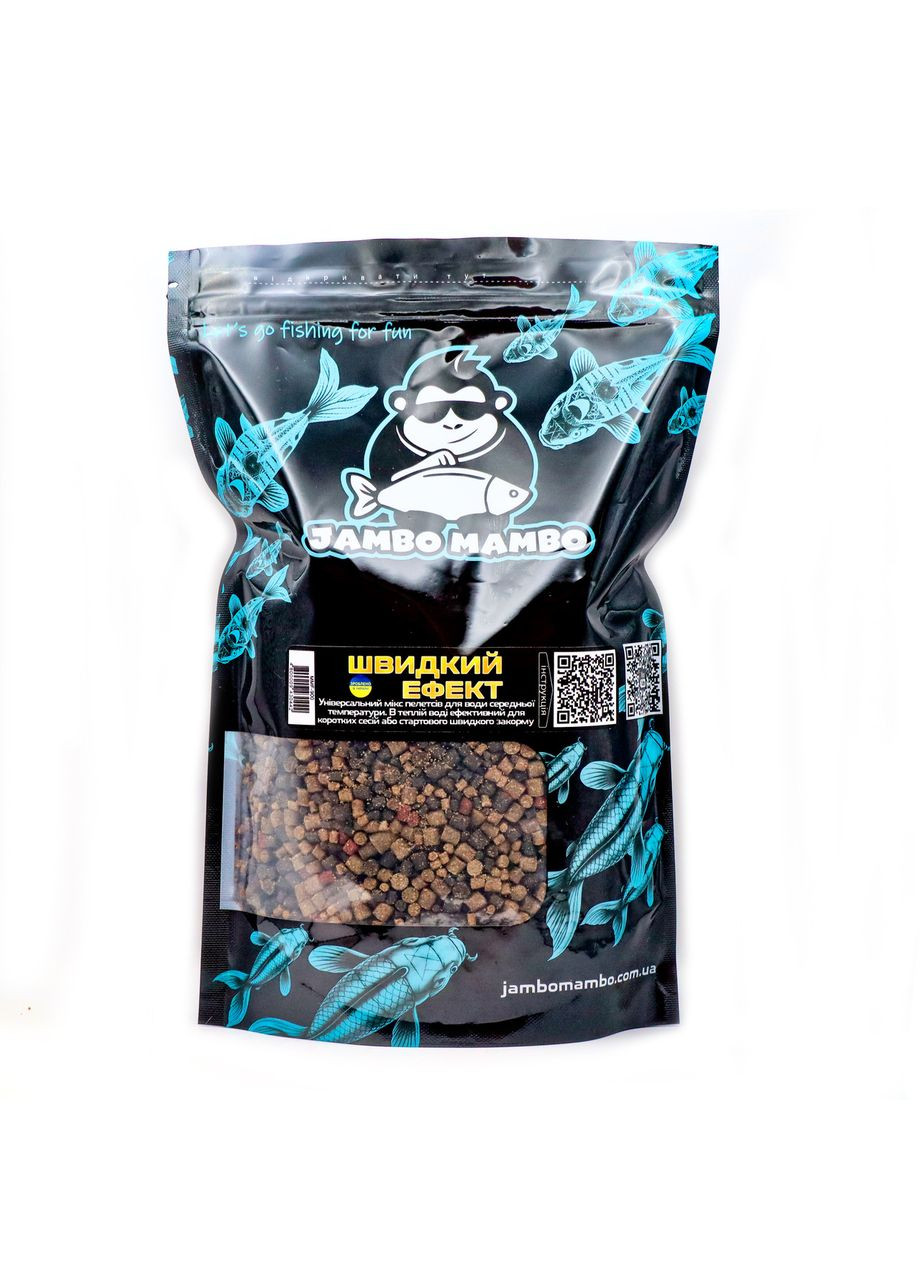 Микс пеллетса JamboMambo Быстрый Эффект прикормки на карпа и белого амура 1 кг No Brand (350613732)