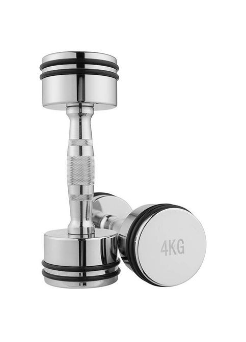 Гантель хромована, гумове кільце, 4, 1шт. World Sport (362445584)