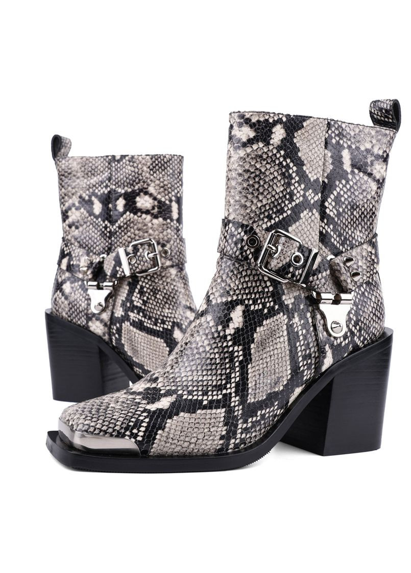 Жіночі Черевики 1086-061 Сірий Шкіра MIRATON (304203749)