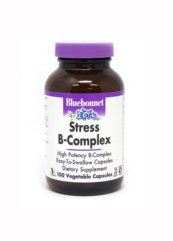 Вітаміни та мінерали Stress B-Complex, 100 вегакапсул Bluebonnet Nutrition (322294030)