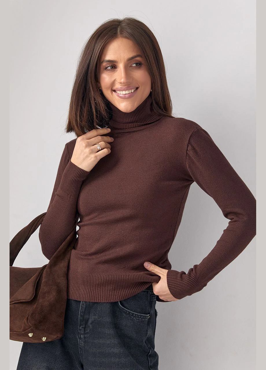 Базовый женский гольф - темно-коричневый Lurex (314901788)