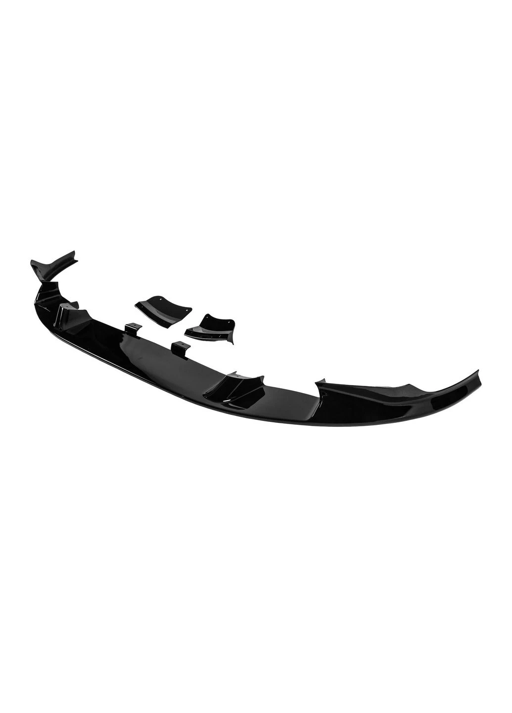 Передня Lip накладка 3D (для F97 2018-2022, чорний глянець) для BMW X3 G01 2018- рр No Brand (392195966)